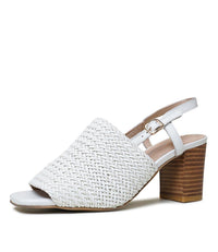 Pickle White Leather Heels, DJANGO & JULIETTE - Shouz