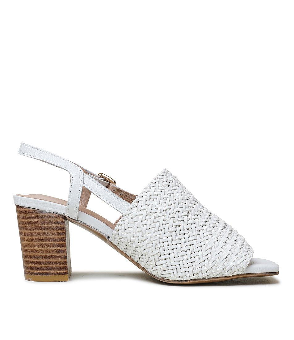 Pickle White Leather Heels, DJANGO & JULIETTE - Shouz
