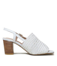 Pickle White Leather Heels, DJANGO & JULIETTE - Shouz