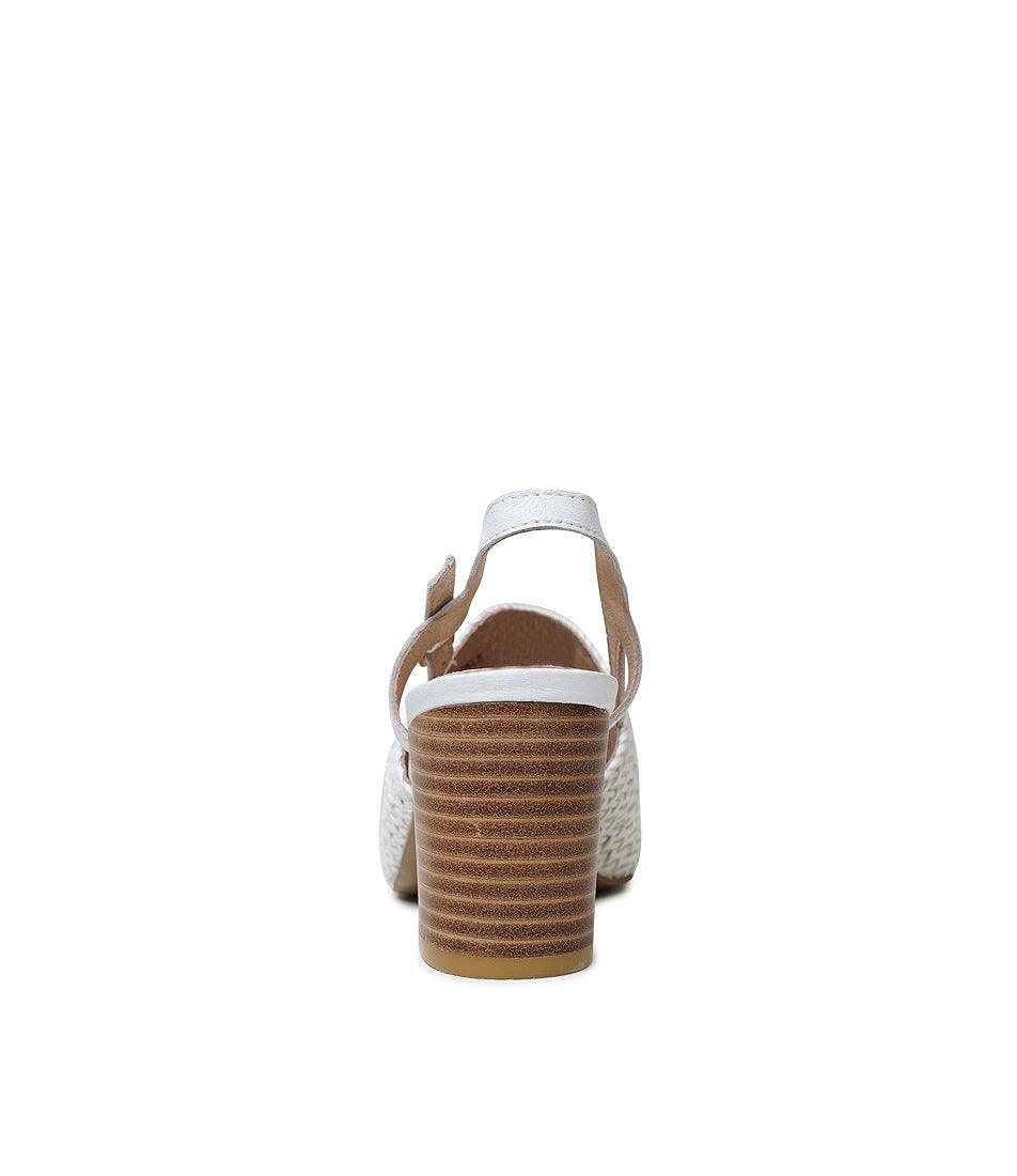 Pickle White Leather Heels, DJANGO & JULIETTE - Shouz