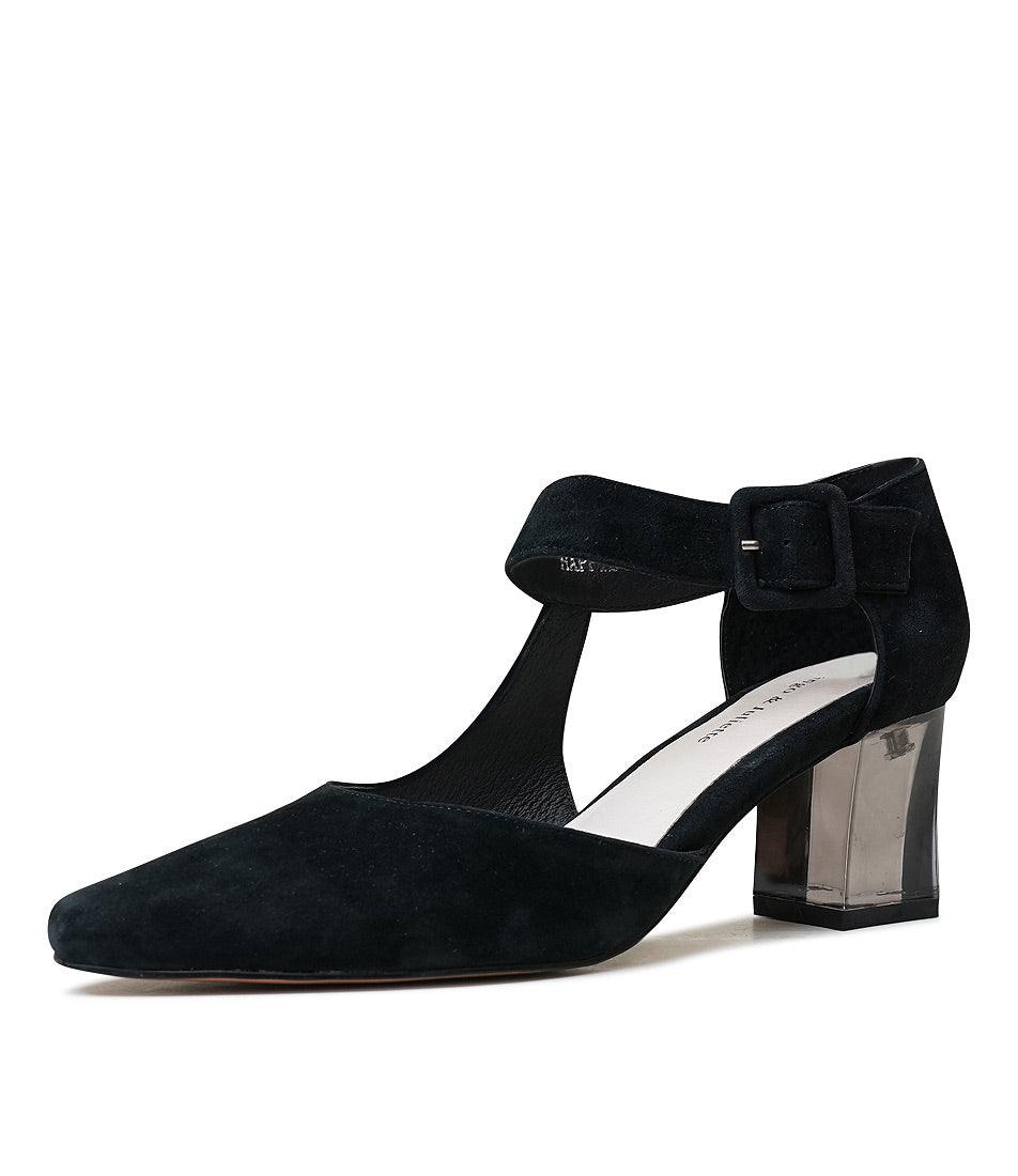 Happie Black Suede Heels, DJANGO & JULIETTE - Shouz