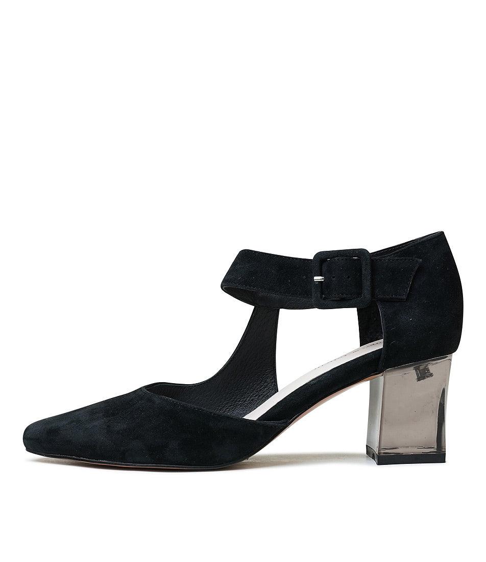 Happie Black Suede Heels, DJANGO & JULIETTE - Shouz