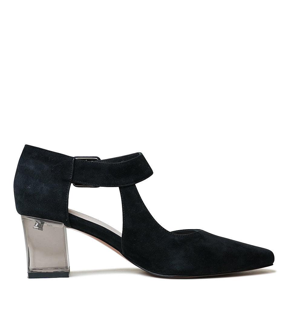 Happie Black Suede Heels, DJANGO & JULIETTE - Shouz
