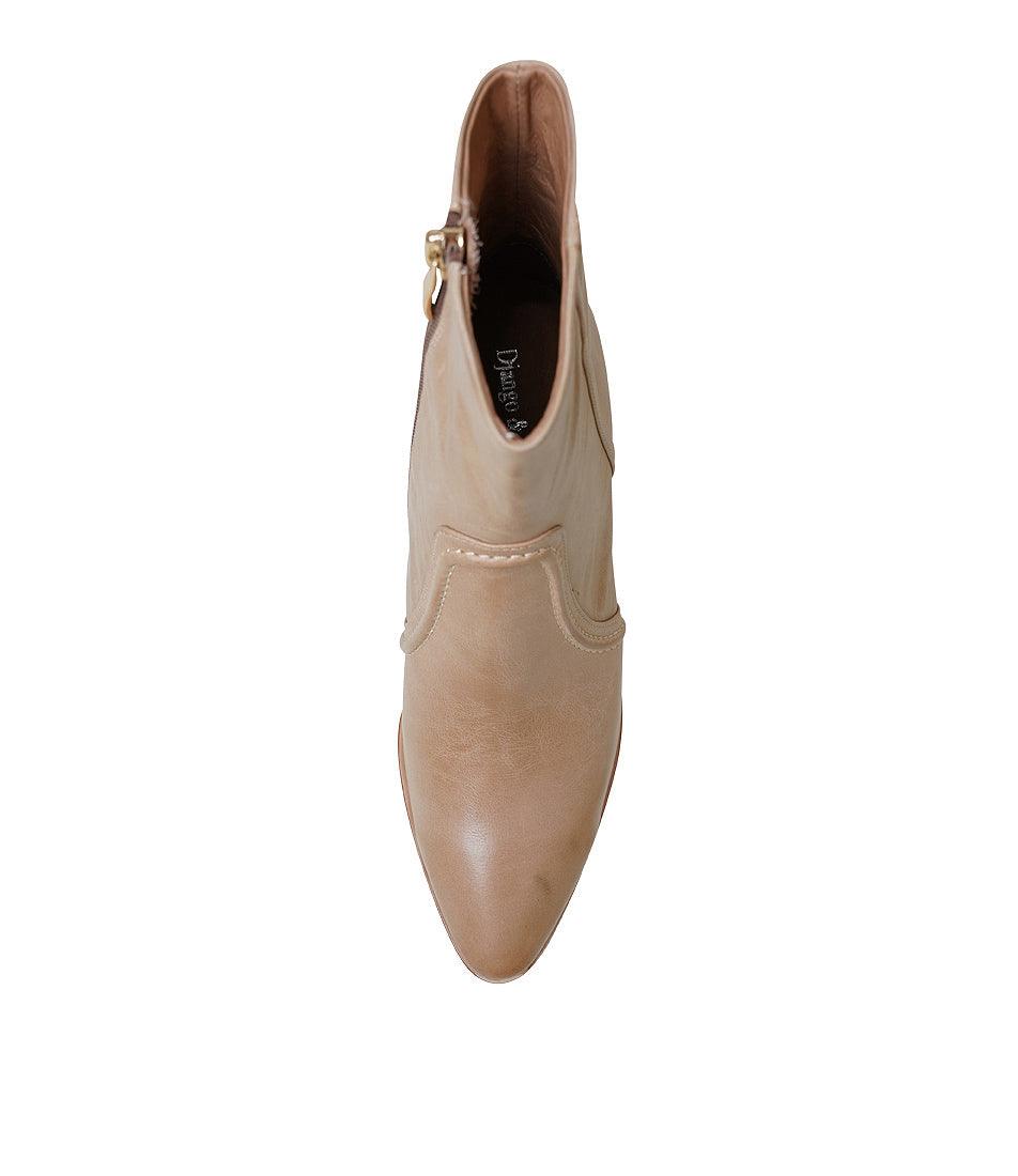 Anahi Cappacino Leather Ankle Boots, DJANGO & JULIETTE - Shouz