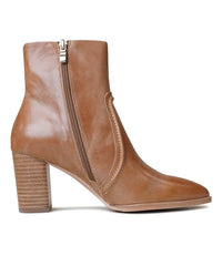 Anahi Tan Leather Ankle Boots, DJANGO & JULIETTE - Shouz
