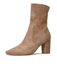Nider Sand Stretch Microsuede Ankle Boots, DJANGO & JULIETTE - Shouz