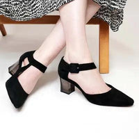 Happie Black Suede Heels, DJANGO & JULIETTE - Shouz
