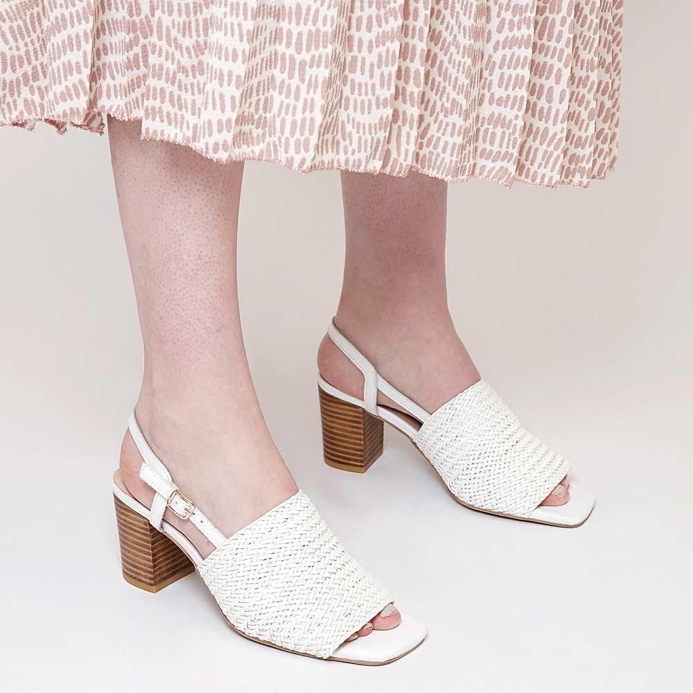 Pickle White Leather Heels, DJANGO & JULIETTE - Shouz