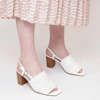 Pickle White Leather Heels, DJANGO & JULIETTE - Shouz