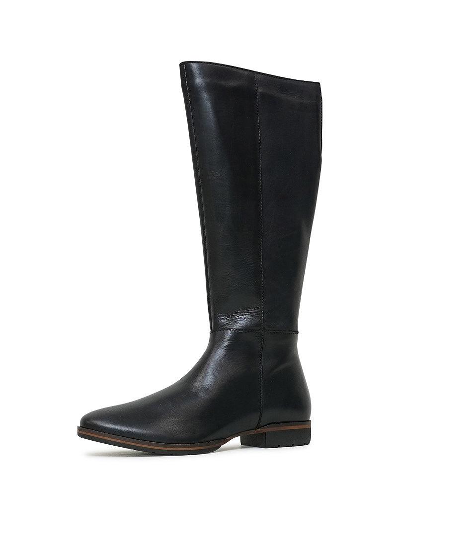 Gaetan Black Knee High Boots, EOS FOOTWEAR - Shouz