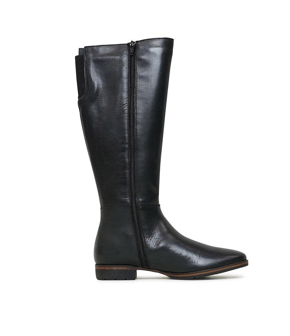 Gaetan Black Knee High Boots, EOS FOOTWEAR - Shouz