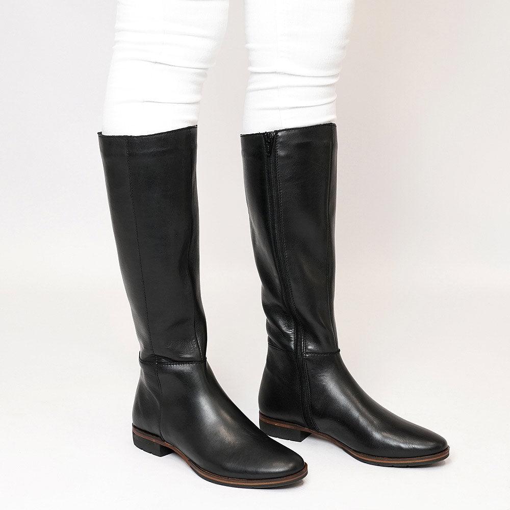 Gaetan Black Knee High Boots, EOS FOOTWEAR - Shouz