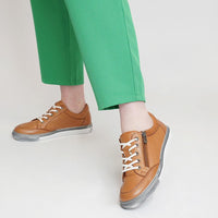 Ronnie Coconut Leather Sneakers, SALA - Shouz