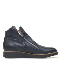 Ohmy Navy/ Navy Leather Ankle Boots, TOP END - Shouz