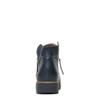 Ohmy Navy/ Navy Leather Ankle Boots, TOP END - Shouz