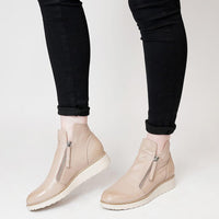 Ohmy Cafe Leather Ankle Boots, TOP END - Shouz