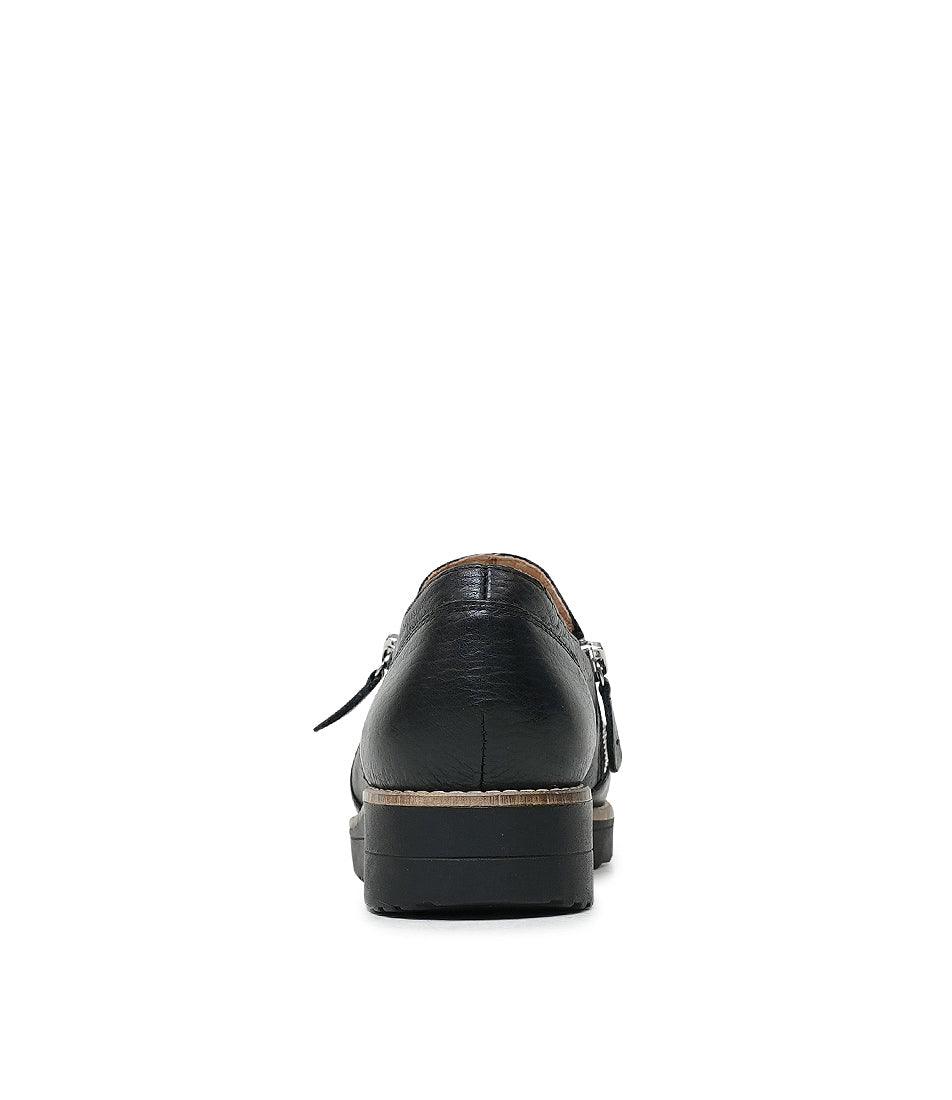 Otilia Black/ Black Leather Sneakers, TOP END - Shouz