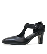 Trinities Black Leather Heels, DJANGO & JULIETTE - Shouz