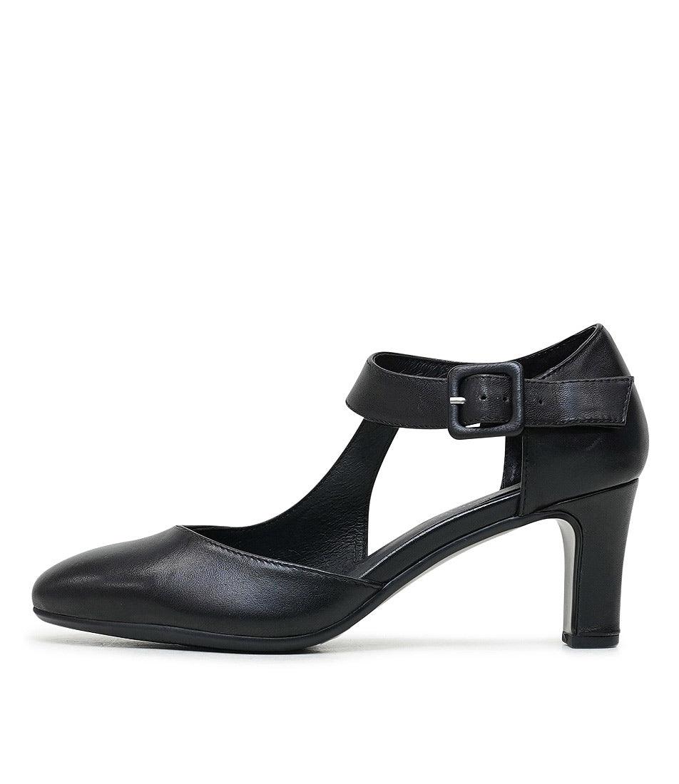 Trinities Black Leather Heels, DJANGO & JULIETTE - Shouz