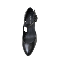 Trinities Black Leather Heels, DJANGO & JULIETTE - Shouz