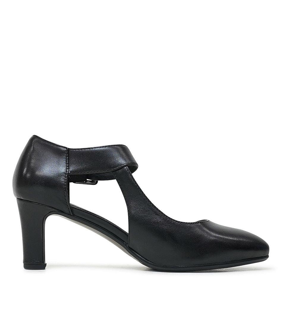 Trinities Black Leather Heels, DJANGO & JULIETTE - Shouz