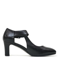 Trinities Black Leather Heels, DJANGO & JULIETTE - Shouz
