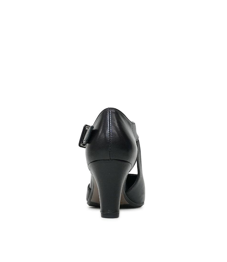 Trinities Black Leather Heels, DJANGO & JULIETTE - Shouz