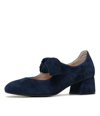 Chiara Navy Suede Heels, DJANGO & JULIETTE - Shouz