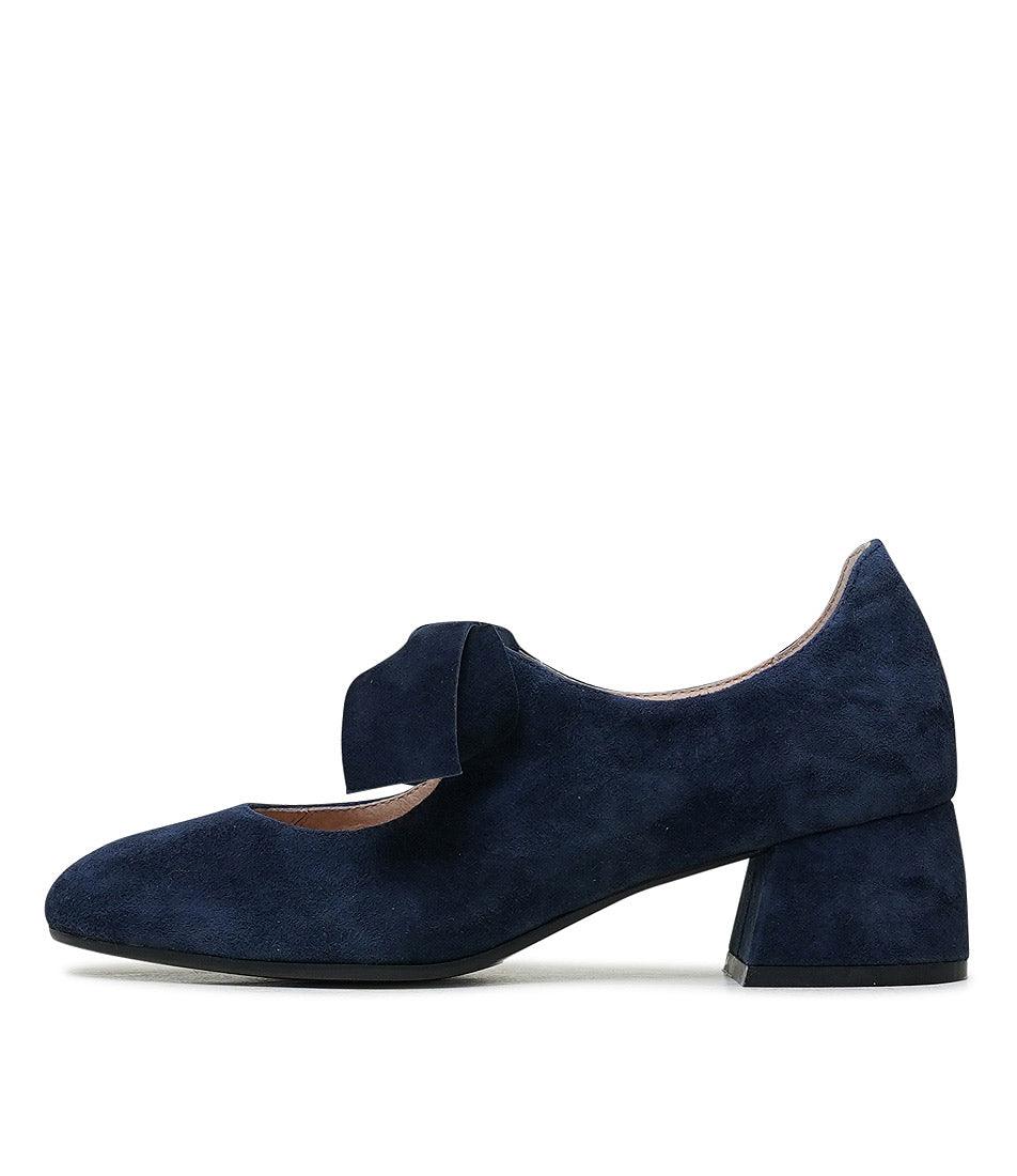 Chiara Navy Suede Heels, DJANGO & JULIETTE - Shouz