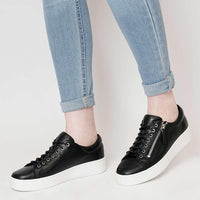Laila Black / White Leather Sneakers, DJANGO & JULIETTE - Shouz