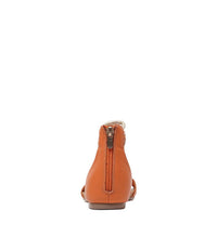 Jazmin Bright Orange Leather Sandals, DJANGO & JULIETTE - Shouz