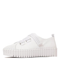 Brightery White/ White Silver Leather Sneakers, DJANGO & JULIETTE - Shouz