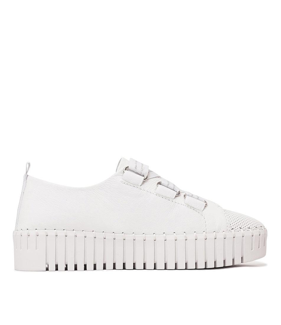 Brightery White/ White Silver Leather Sneakers, DJANGO & JULIETTE - Shouz