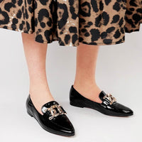Socoro Black Patent Leather Loafers, TOP END - Shouz