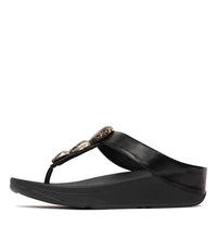 Fino Metallic All Black Sandals, FITFLOP - Shouz