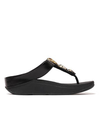 Fino Metallic All Black Sandals, FITFLOP - Shouz