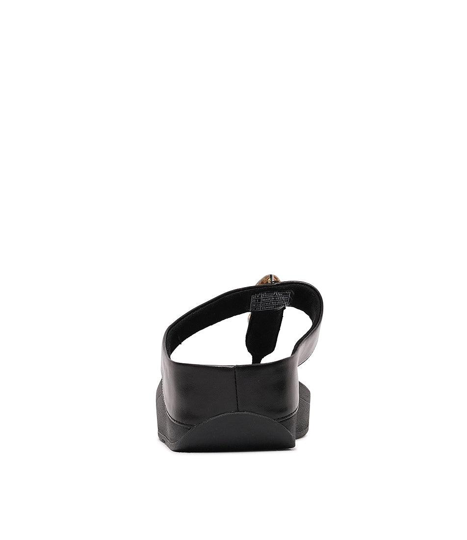 Fino Metallic All Black Sandals, FITFLOP - Shouz