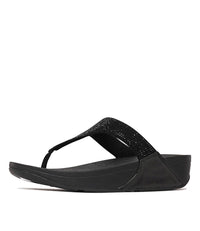 Lulu Crystal All Black Sandals, FITFLOP - Shouz