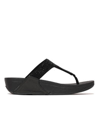 Lulu Crystal All Black Sandals, FITFLOP - Shouz