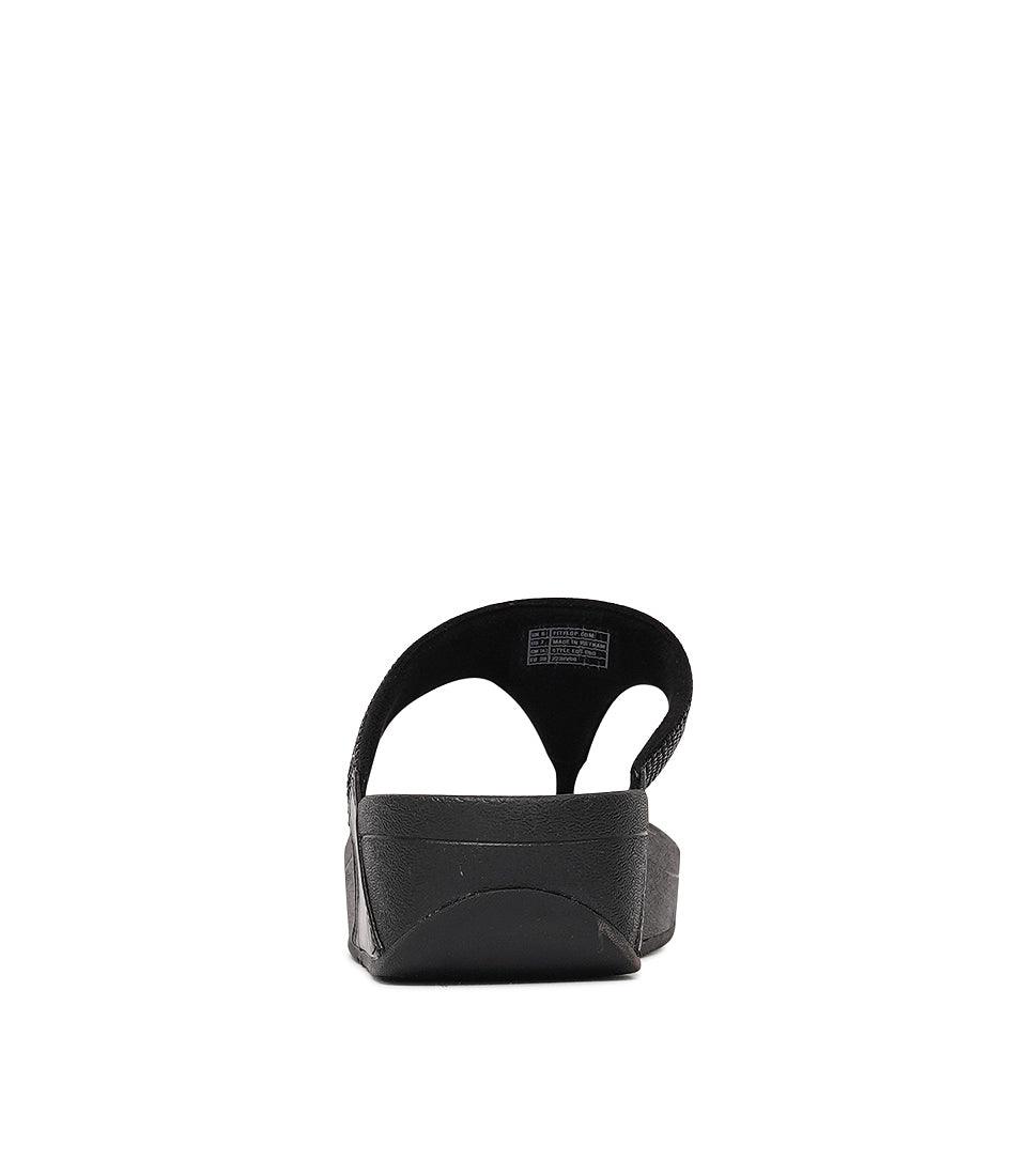Lulu Crystal All Black Sandals, FITFLOP - Shouz