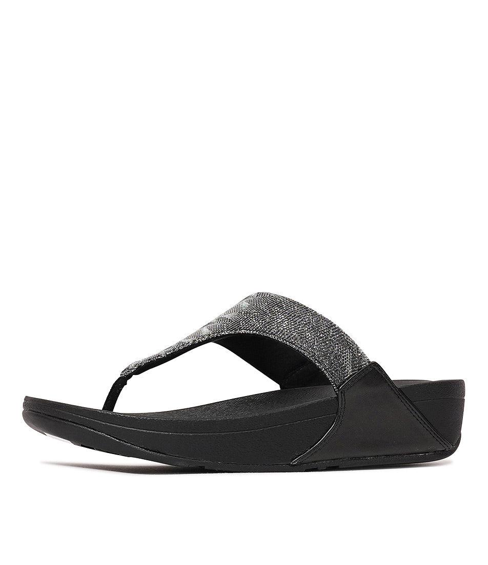 Lulu Glitz All Black Sandals, FITFLOP - Shouz