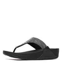 Lulu Glitz All Black Sandals, FITFLOP - Shouz