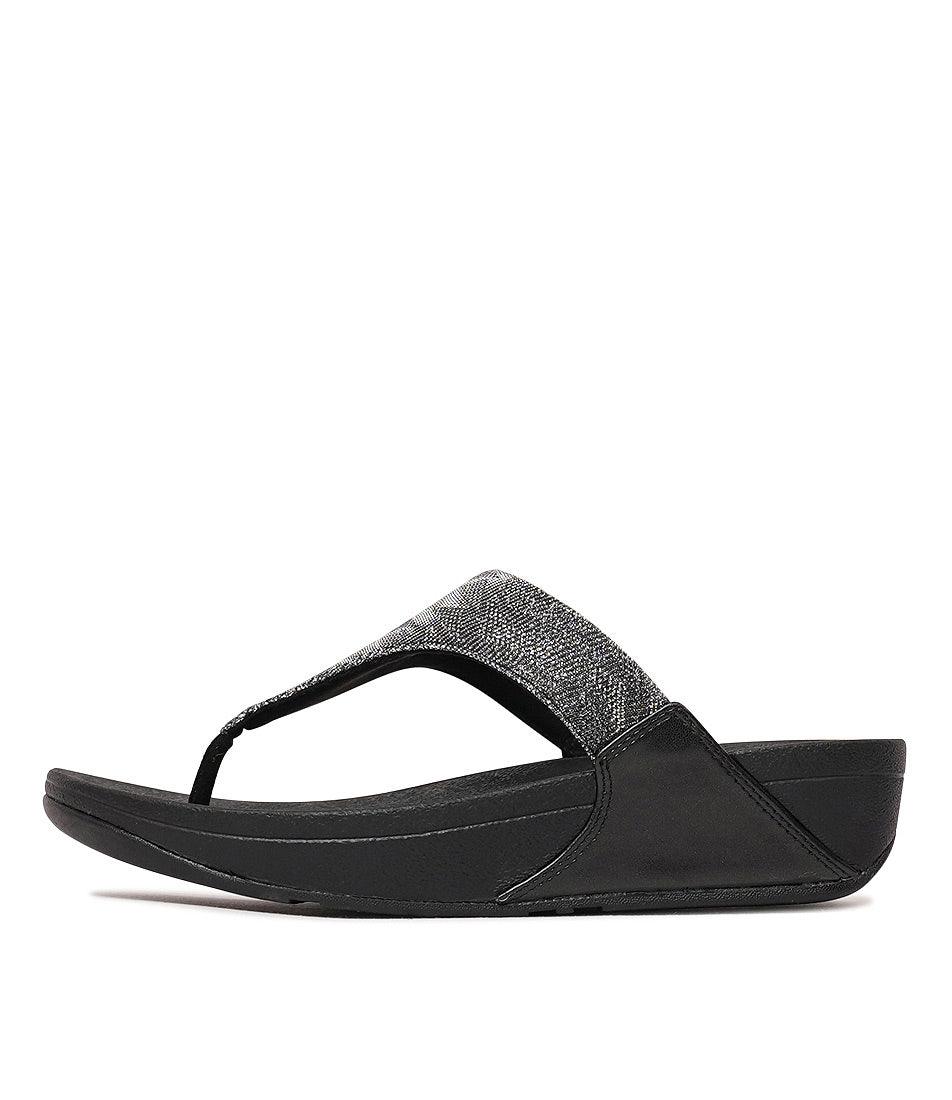 Lulu Glitz All Black Sandals, FITFLOP - Shouz