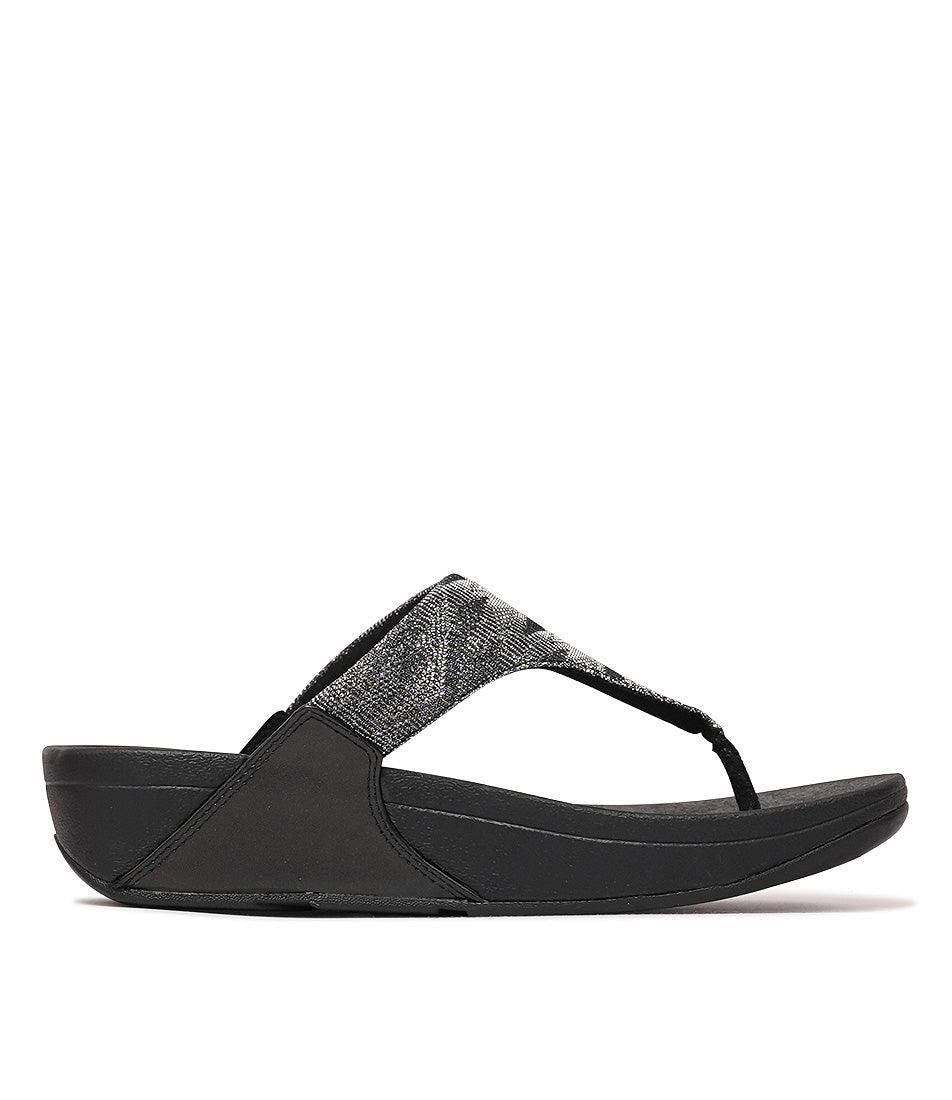 Lulu Glitz All Black Sandals, FITFLOP - Shouz