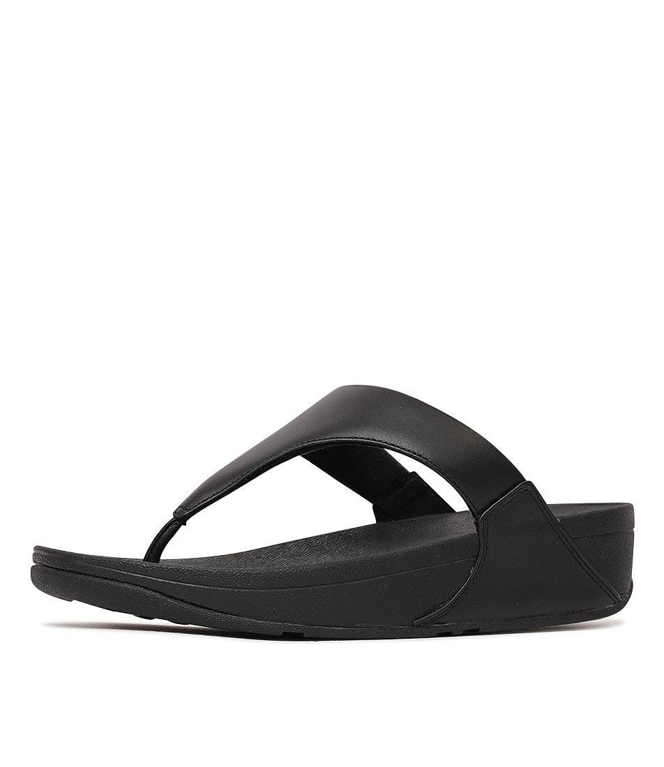 Lulu Leather Black Sandals, FITFLOP - Shouz