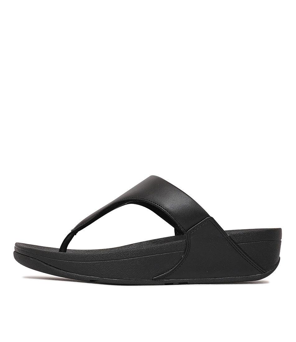 Lulu Leather Black Sandals, FITFLOP - Shouz