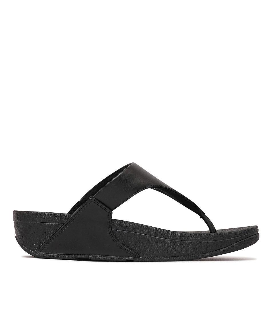 Lulu Leather Black Sandals, FITFLOP - Shouz