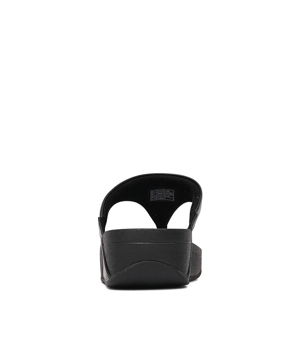 Lulu Leather Black Sandals, FITFLOP - Shouz