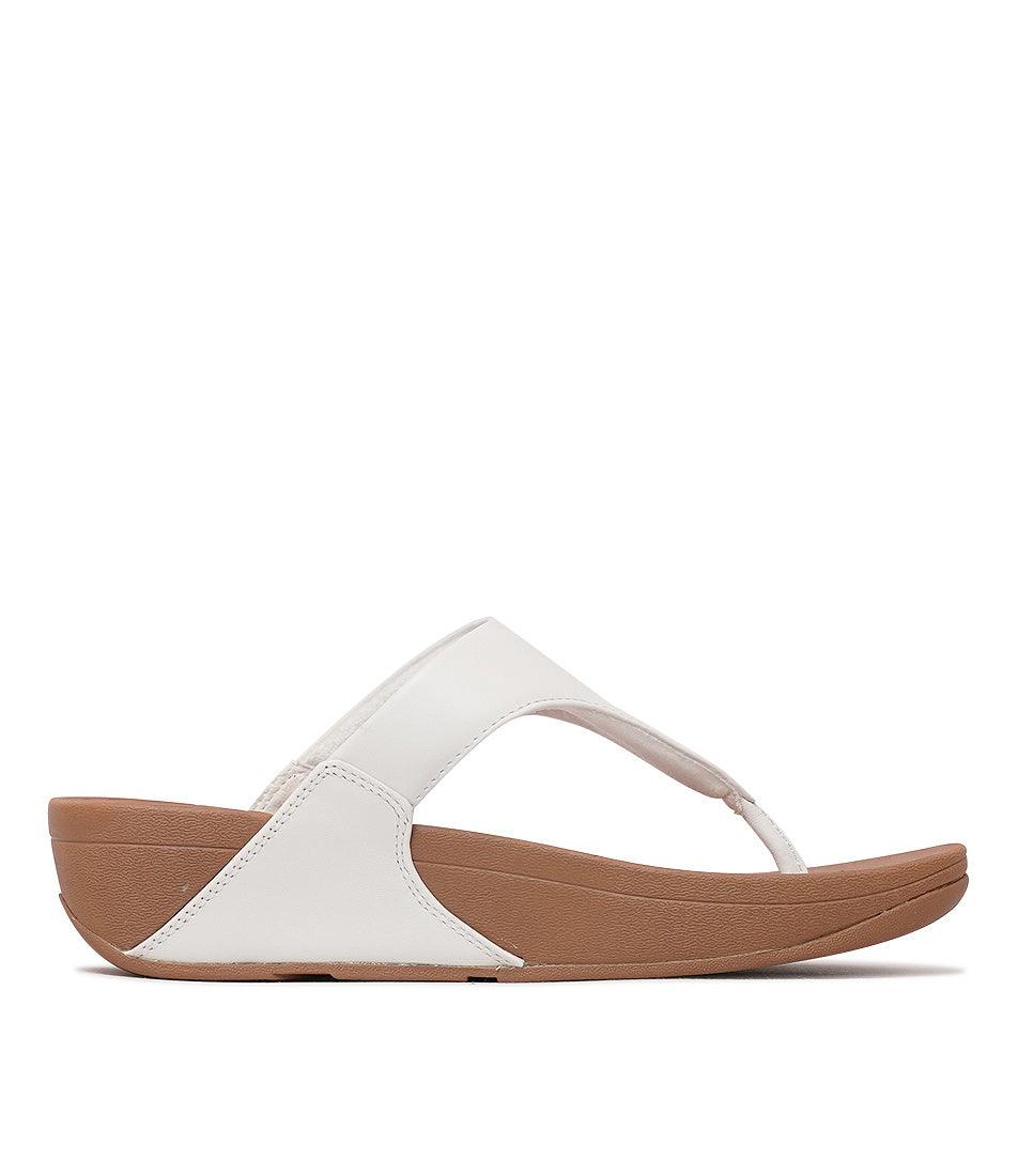 Lulu Leather White Sandals, FITFLOP - Shouz