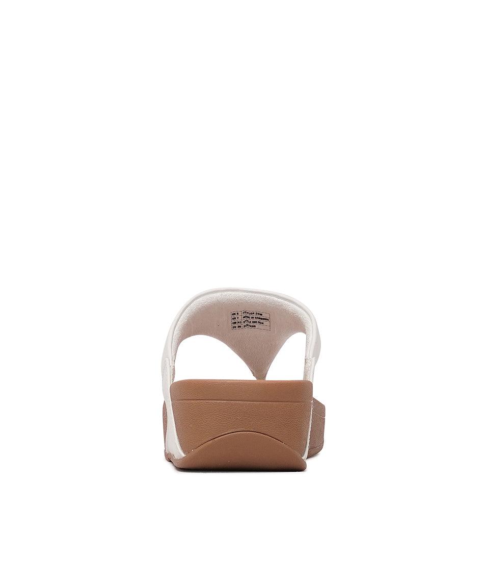 Lulu Leather White Sandals, FITFLOP - Shouz